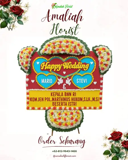 Papan Bunga Pernikahan Bengkel